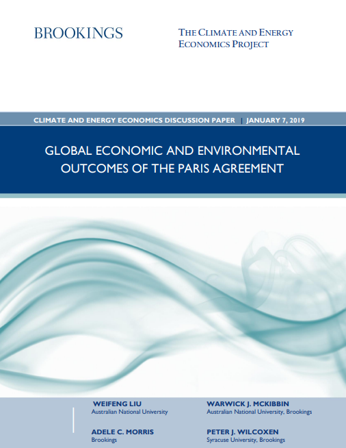 Global economic and environmental outcomes of the Paris Agreement
